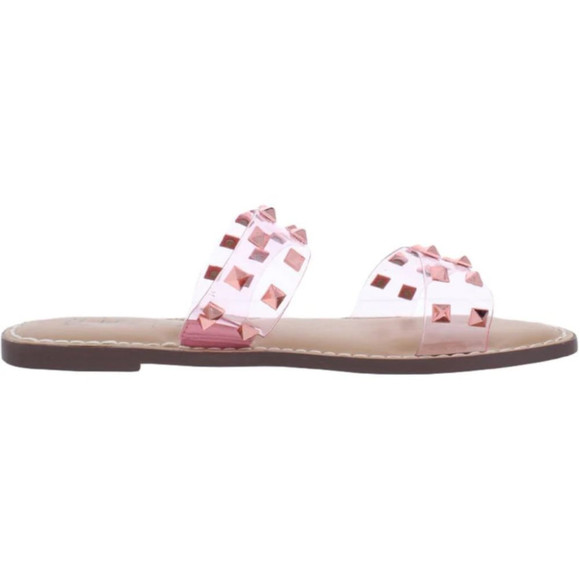 Wild Pair Pink Studded Ginnie Slip On Sandals Y2k - 90s' - NEW Size 6.5 - Picture 2 of 5